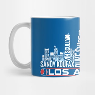 Los Angeles Baseball Team All Time Legends, Los Angeles City Skyline Mug